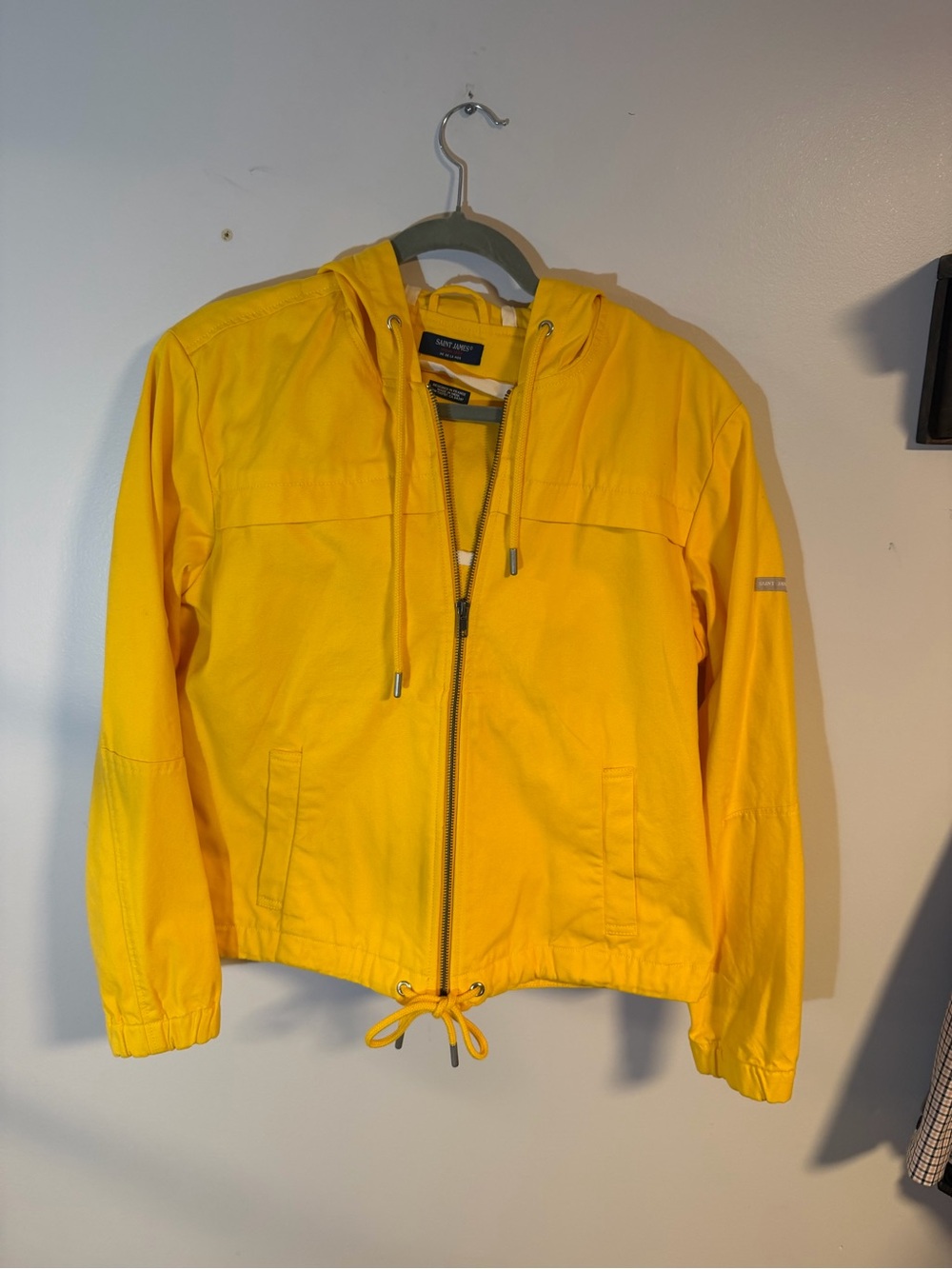 Saint James Yellow Cotton Top with Navy Labels